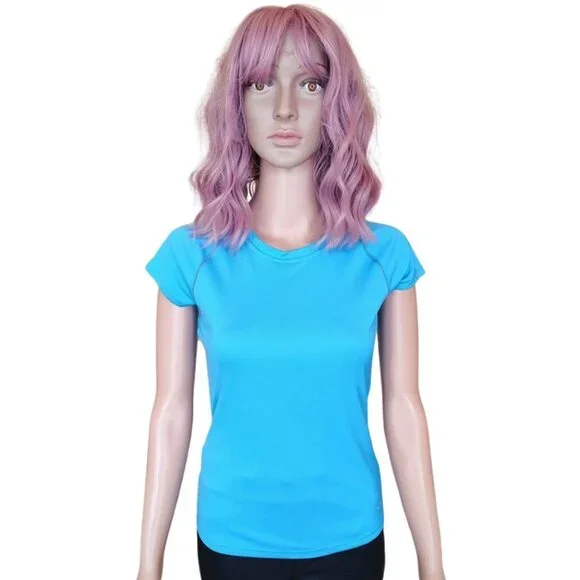 C9 by Champion Semi‑Fitted Activewear Tee | Blue | Size XS - Picture 2 of 5